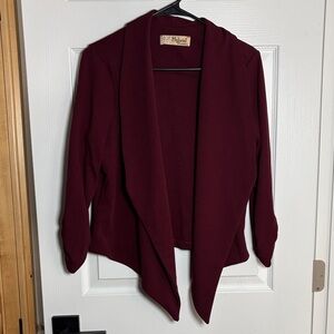 Hybrid & Company Women's Deep Red Blazer